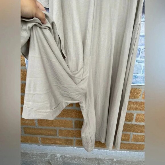 Alembika Knit V-Neck oversized Jumpsuit wide leg sz 4 / XL - Picture 4 of 11